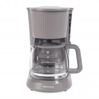 Progress EK6658PVDE Mellow suodatinkahvinkeitin - 1,25 l, 900 W, harmaa/hopea