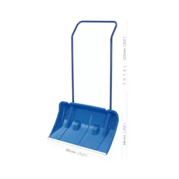 PROSPERPLAST PP. kaksoislapio Arctic Blue 80cm lumilapio teräsvarrella
