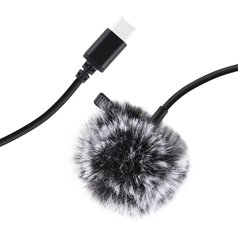 PULUZ Jack Tie mikrofoni klipsillä PU425 1,5m USB-C