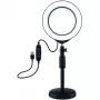 PULUZ LED-rengasvalo 16cm jalustalla 18-28cm USB