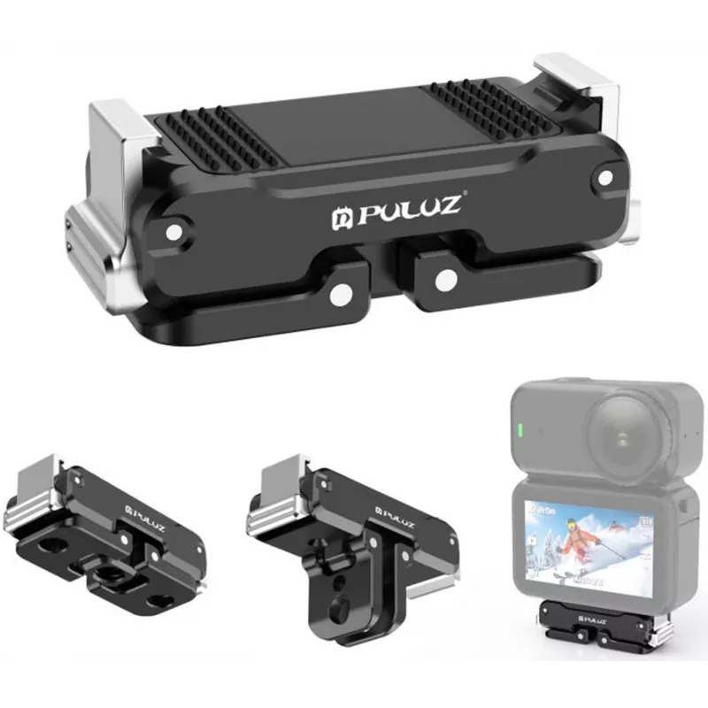 PULUZ magneettinen metalliteline DJI Osmo Pocket 2:lle (musta)