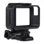 Puluz suojakotelo DJI Osmo Action -kameralle - musta PC-runko kylmäkenkätelineellä, pikakiinnityslukko