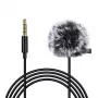 PULUZ PU424 Lavalier-mikrofoni 1,5 m 3,5 mm TRRS omnidirektionaalinen kondensaattorimikrofoni älypuhelimille, DSLR-kameroille, kannettaville tietokoneille - musta