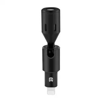 PULUZ PU615B Lightning-kondensaattorimikrofoni omnidirektionaalisella suuntakuviolla iOS-laitteille