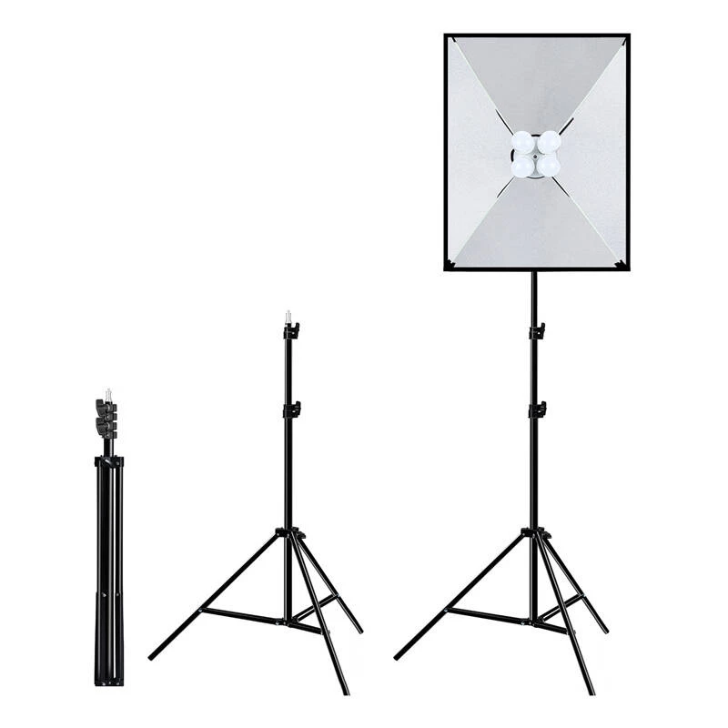PULUZ studiopakkaus softbox 50x70cm, jalusta, LED-lamput 4 kpl PU5071EU