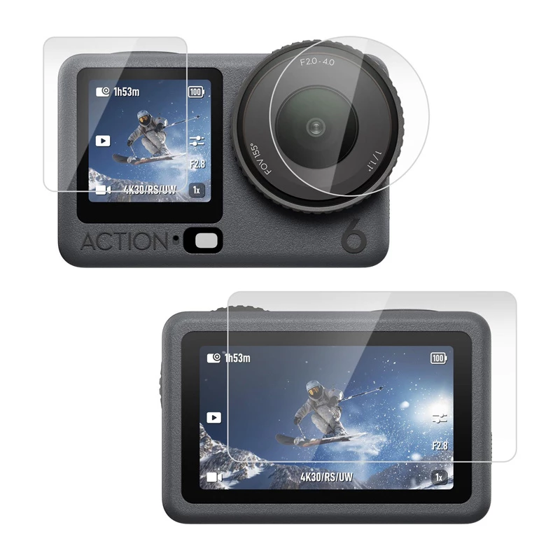 PULUZ karkaistu lasi -setti DJI Osmo Action 6:lle, 3 kpl (PU1067T)