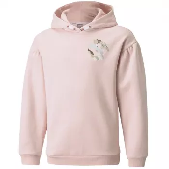 PUMA Alpha Hoodie FL nuorten collegepaita vaaleanpunainen koko 164