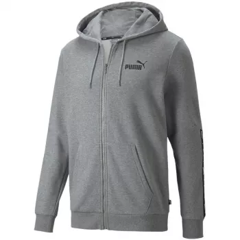 PUMA ESS+ Tape täysvetoketjullinen huppari TR miesten Medium Gray Heather