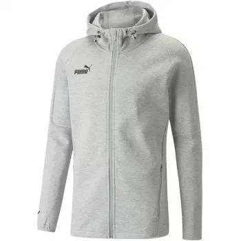 PUMA teamFINAL Casuals miesten hupputakki vetoketjulla, Medium Grey Heather