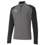 PUMA teamLIGA 1/4 miesten collegepaita vetoketjullinen harmaa-musta