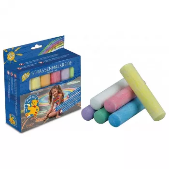 PUSTEFIX MALEFIX Street Chalk 6-Pack Fairy Tale | pestävä, pölyämätön katuliitu