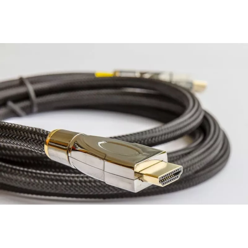 PYTHON GC-M0022 20m aktiivinen High-Speed HDMI-kaapeli Ethernetillä, 4K2K/UHD, Redmere-siru, kullatut kontaktit, OFC, nylonpunos, musta