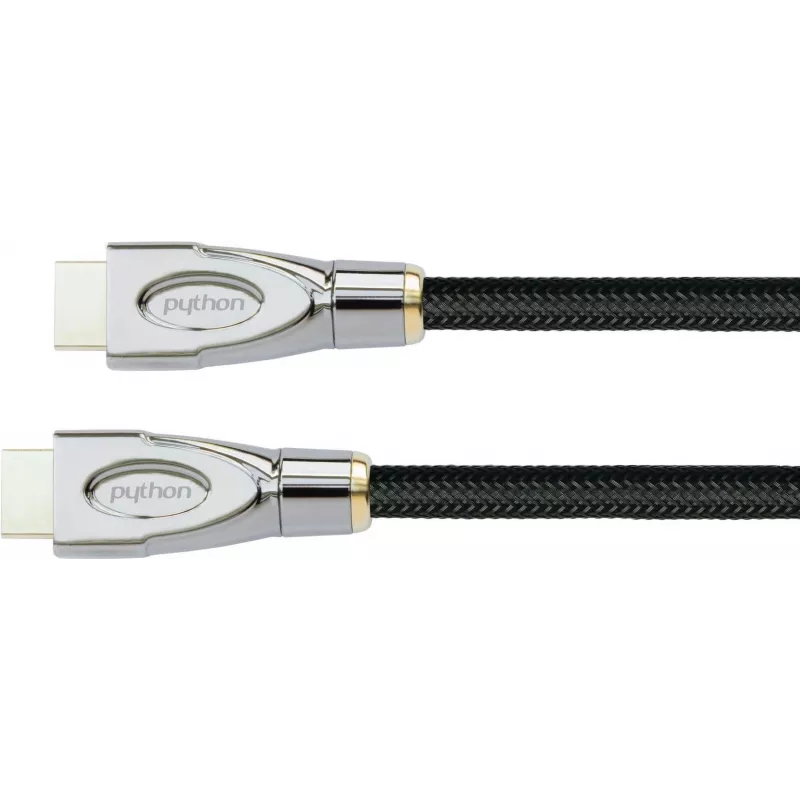 PYTHON GC-M0022 20m aktiivinen High-Speed HDMI-kaapeli Ethernetillä, 4K2K/UHD, Redmere-siru, kullatut kontaktit, OFC, nylonpunos, musta