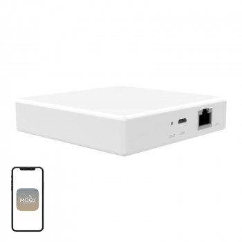 MOES MZHUB-MS ZigBee 3.0 Matter Thread Bluetooth Mesh älykodin keskus, valkoinen