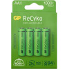 GP ReCyko AA NiMH-akut, 1300 mAh, 1,2 V, 4 kpl:n pakkaus