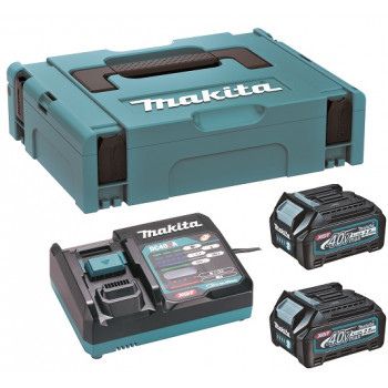 Makita 191J81-6 XGT 40 V max akkusarja, 2 × BL4025 2,5 Ah, DC40RA, MAKPAC