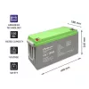 Qoltec Deep Cycle -geeliakku 12V 150Ah 44,5kg