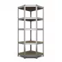 TELINE BUDGET RANGULAR 180X90X45CM - 5 hyllyä, harmaa, kokoaminen