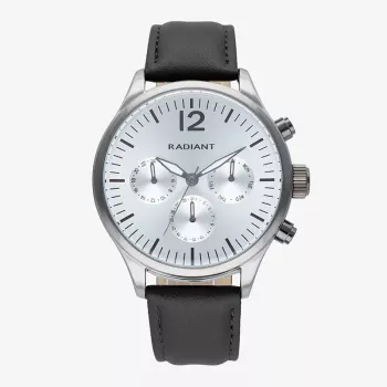 RADIANT miesten kello RA641703 (43 mm) - analoginen kvartsi mustalla nahkarannekkeella