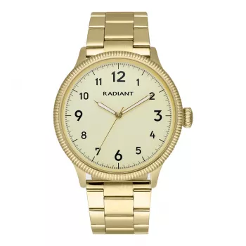 RADIANT RA627203 miesten analoginen kvartsikello 42mm ruostumaton teräs musta kellotaulu