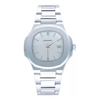RADIANT RA639201 miesten analoginen kvartsikello 43mm musta kellotaulu nahkaranneke