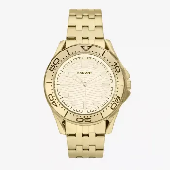 RADIANT RA653204 miesten analoginen kvartsikello 42mm sininen kellotaulu ruskea nahkaranneke