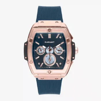 RADIANT RA655204 miesten analoginen kvartsikello 42mm ruostumaton teräs musta kellotaulu nahkaranneke
