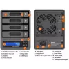 RAIDON GR5640-SBA31 4-paikkainen SATA HDD/SSD kotelo USB 3.1 Gen 2 eSATA laitteistopohjainen RAID