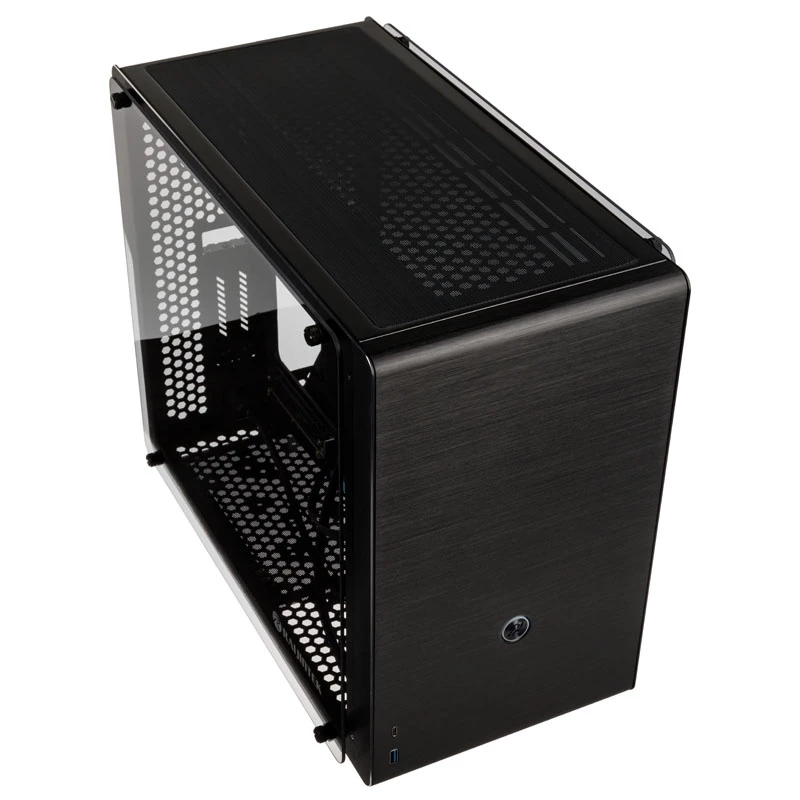 Raijintek Ophion M Evo TGS Micro-ATX-kotelo, karkaistu lasi - musta