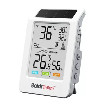 Rainpoint Baldrtherm HCS596WB aurinkokäyttöinen Wi-Fi-lämpömittari-kosteusmittari sovellusohjauksella ja etäanturilla