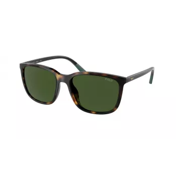 Ralph Lauren miesten aurinkolasit PH4185U - kiiltävä musta, kulmikas kehys, tummanharmaat linssit, 56 mm