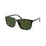 Ralph Lauren miesten aurinkolasit PH4185U - kiiltävä musta, kulmikas kehys, tummanharmaat linssit, 56 mm
