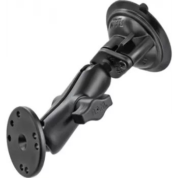 RAM Mounts imukuppiteline AMPS-adapterilla – B-pallo (1 tuuma), timanttinen pohjalevy, keskivarsi, pyöreä pohjalevy (RAM-B-166-202U)