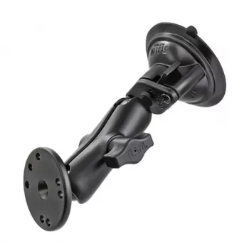 RAM Mounts imukuppiteline AMPS-adapterilla – B-pallo (1 tuuma), timanttinen pohjalevy, keskivarsi, pyöreä pohjalevy (RAM-B-166-202U)