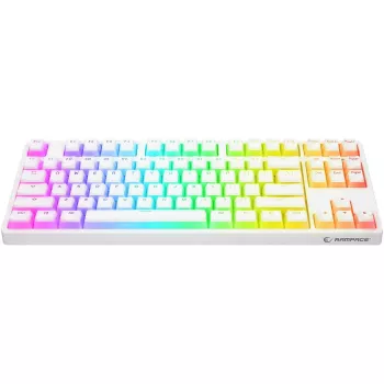 Rampage Ghost TKL mekaaninen näppäimistö Huano Red Switch valkoinen