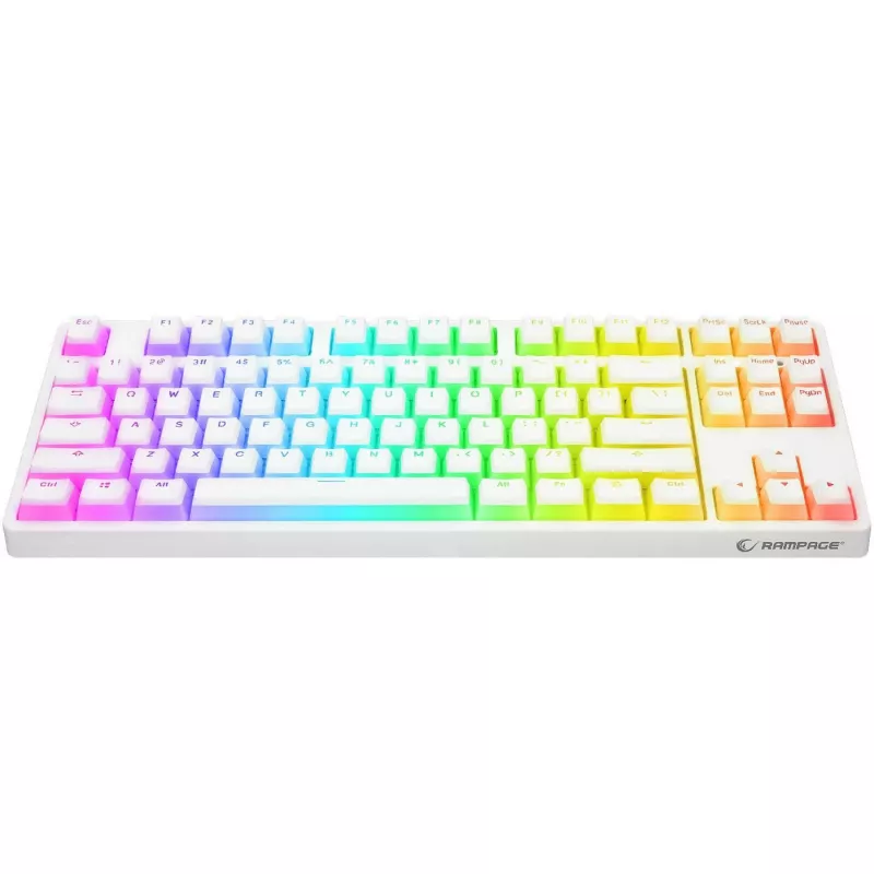 Rampage Ghost TKL mekaaninen näppäimistö Huano Red Switch valkoinen