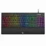 Rampage Simula RGB Macro KB-GX65 langallinen kalvopelinäppäimistö ranneatuella, musta
