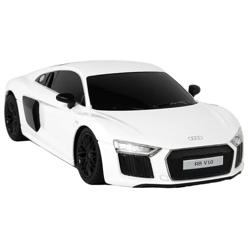 RASTAR 1:24 RC Audi R8 Pilot valkoinen kaukosäädettävä auto