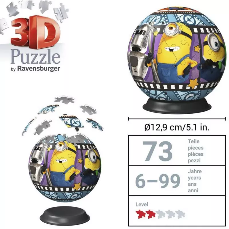 RAVENSBURGER 3D-palapallopeli Minions 3 - 72 osaa