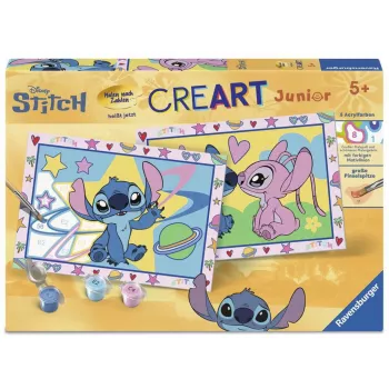 RAVENSBURGER CreArt Junior - Stitch & Angel maalaa numeroilla -sarja