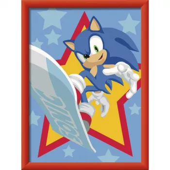 Ravensburger CreArt - Rasender Sonic maalaa numeroilla -sarja