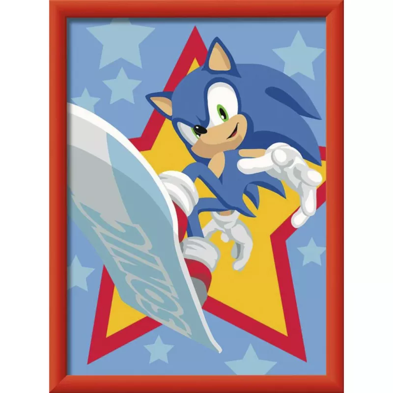 Ravensburger CreArt - Rasender Sonic maalaa numeroilla -sarja