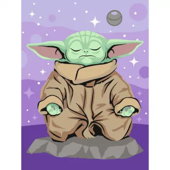 Ravensburger CreArt Star Wars - meditoiva Grogu maalaa numeroilla -sarja