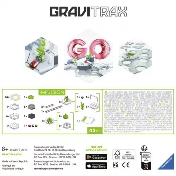Ravensburger GraviTrax GO Impulsion kuularata laajennussarja (25 osaa)
