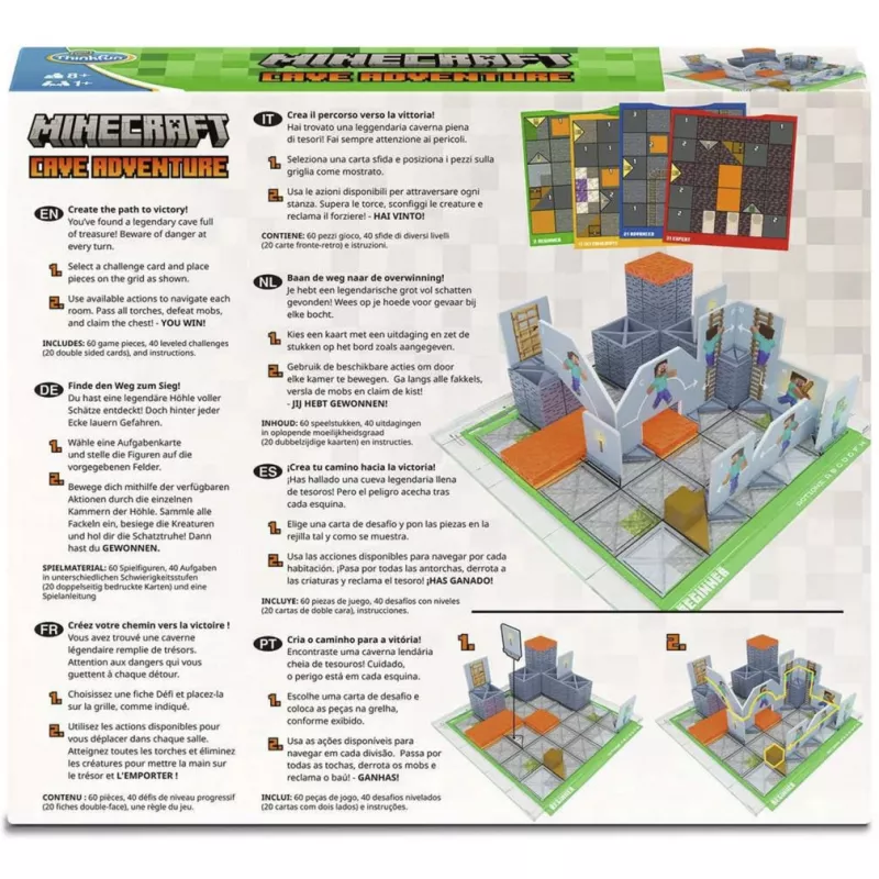 Ravensburger Minecraft Cave Adventure lautapelin lisäosa