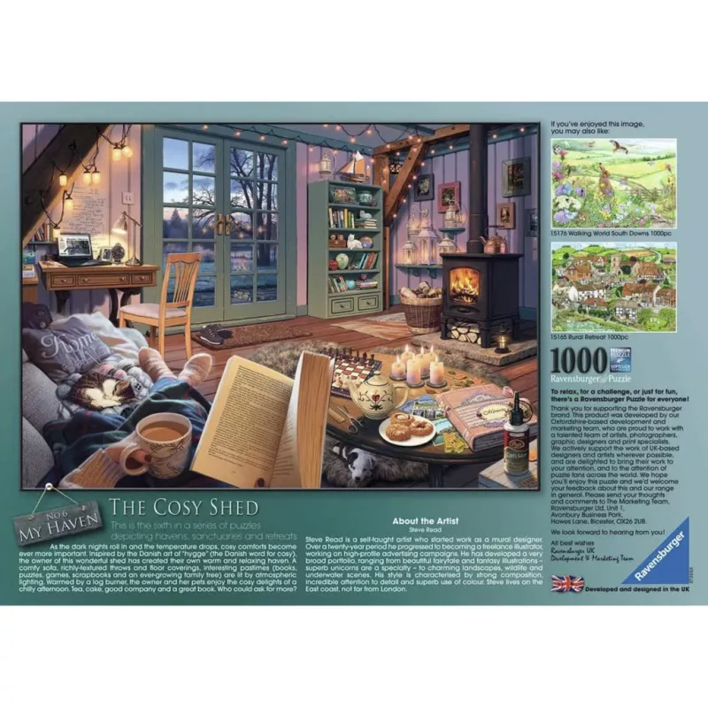 RAVENSBURGER palapeli My Haven Cozy Garden Shed (1000 palaa)