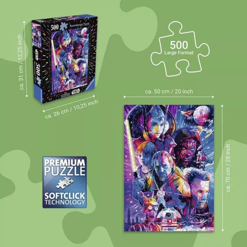 Ravensburger palapeli Star Wars Hyperspace Collection: The Phantom Menace (500 palaa, suurpalat)