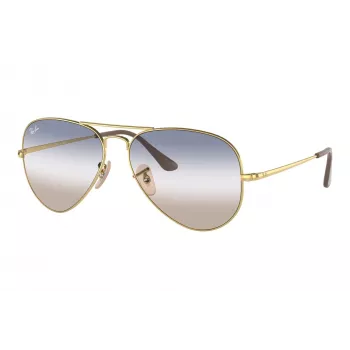 Ray-Ban Aviator Metal II aurinkolasit RB3689 kultainen kehys ruskea liukuväri linssi 62mm