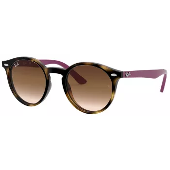 Ray-Ban Junior RJ9064S447041 lasten aurinkolasit, läpinäkyvä sininen kehys, harmaa liukuväri linssit, 44/19/130 mm
