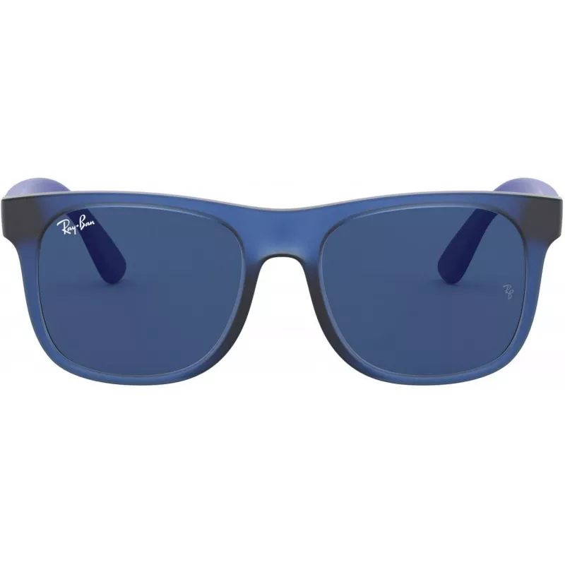Ray-Ban Junior RJ9069S706080 lasten aurinkolasit Phantos läpinäkyvä sininen harmaa Classic 48 mm